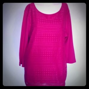 Croft & Barrow Lace-front Tunic